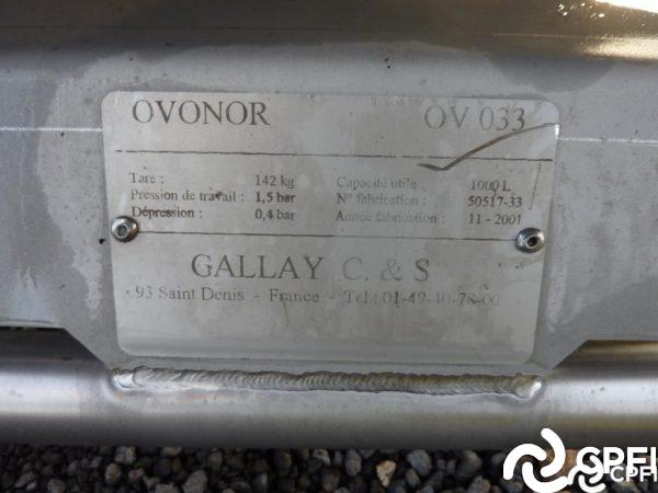 Containers inox rond GALLAY 1000 L